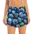 thumbnail image 4 of Lsque Fresh Blueberries Printed Women's Running Shorts with Liner Pockets,Elastic Quick Dry Workout Athletic Gym Yoga Shorts,Womens High Waist Shorts-X-Large, 4 of 9
