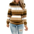thumbnail image 4 of GigrtiJin Women's Striped Hooded Sweatshirt Long Sleeves Casual Pullover Loose Sweatshirts Tops with Pockets, 4 of 6