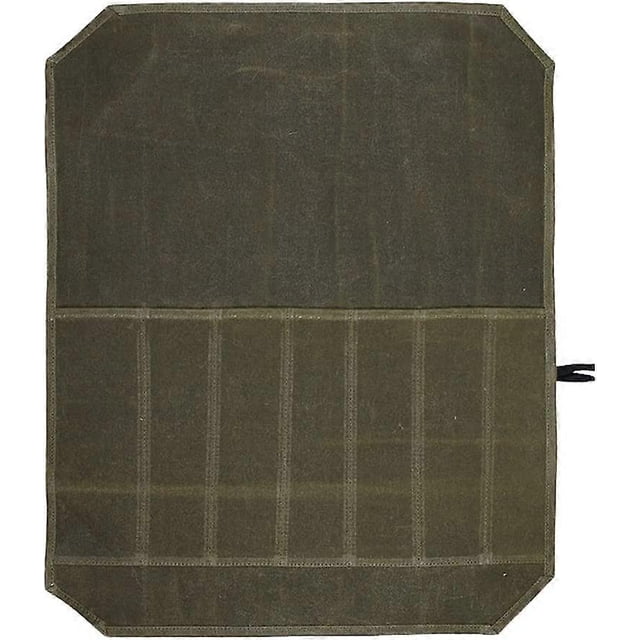 ((vert) Sacs de rangement et rouleaux de couteaux en toile cire pour couteaux de cuisine et ustensiles de cuisine