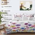 thumbnail image 3 of Cal King 4 Piece Bedding Set Farm Watercolor Flowers Butterflies Soft Breathable Duvet Cover and Pillowcase,Country Floral Art Duvet Cover Set Washable Bed Sheets for Bedroom Dormitory Guest Room, 3 of 8