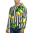 thumbnail image 2 of Bingfone Lemons On Striped Men'S Drawstring Hoodie Long Sleeve Pocket Sweatshirts-3x-Large, 2 of 9