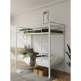 thumbnail image 5 of Metal Bunk Bed Twin Over Twin, Heavy Duty Bunk Beds with Built-in Ladder and High Guardrail, Space-Saving Twin Size Bunkbed Frame for Teens/Adults, Dorm, Bedroom, Apartment, 5 of 6