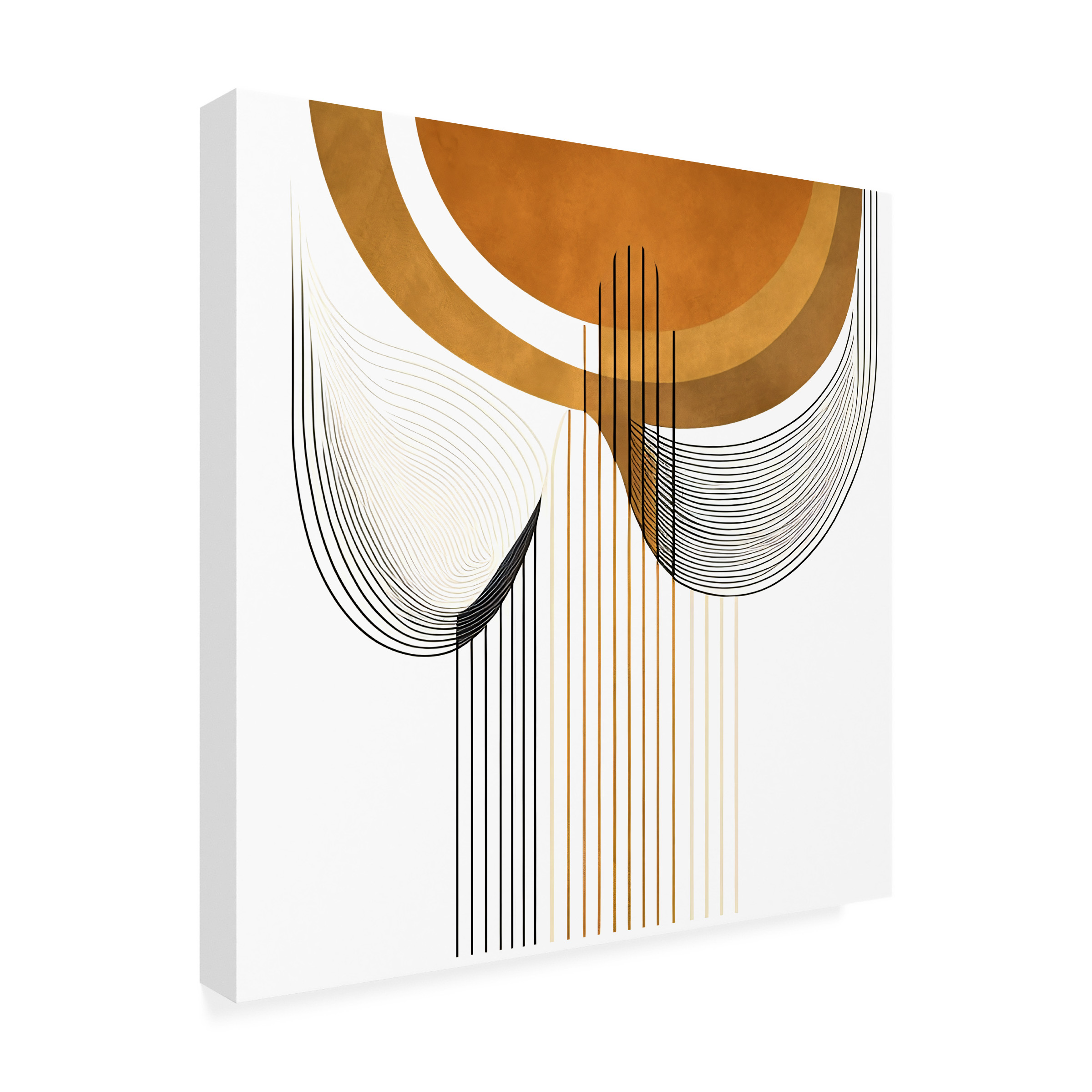 Canvas Wall Art - Ray Heere 'Mid Century Abstract Painting 4' Wall Art for Living Room, Bedroom, or Office DÃ©cor by Trademark Fine Art - 24 x 24 Inches