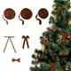 thumbnail image 1 of Cinta De Terciopelo Cinta decorativa navideña de terciopelo, 10 m, flocada, para envolver regalos, decoración de árbol, 10 unidades, color café Rkxzt, 1 of 9