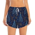 thumbnail image 2 of Balery Shining Christmas Tree Pantalones cortos deportivos para mujer con forro y dos bolsillos, elásticos, para entrenamiento, gimnasio, yoga-XX-Large, 2 of 7