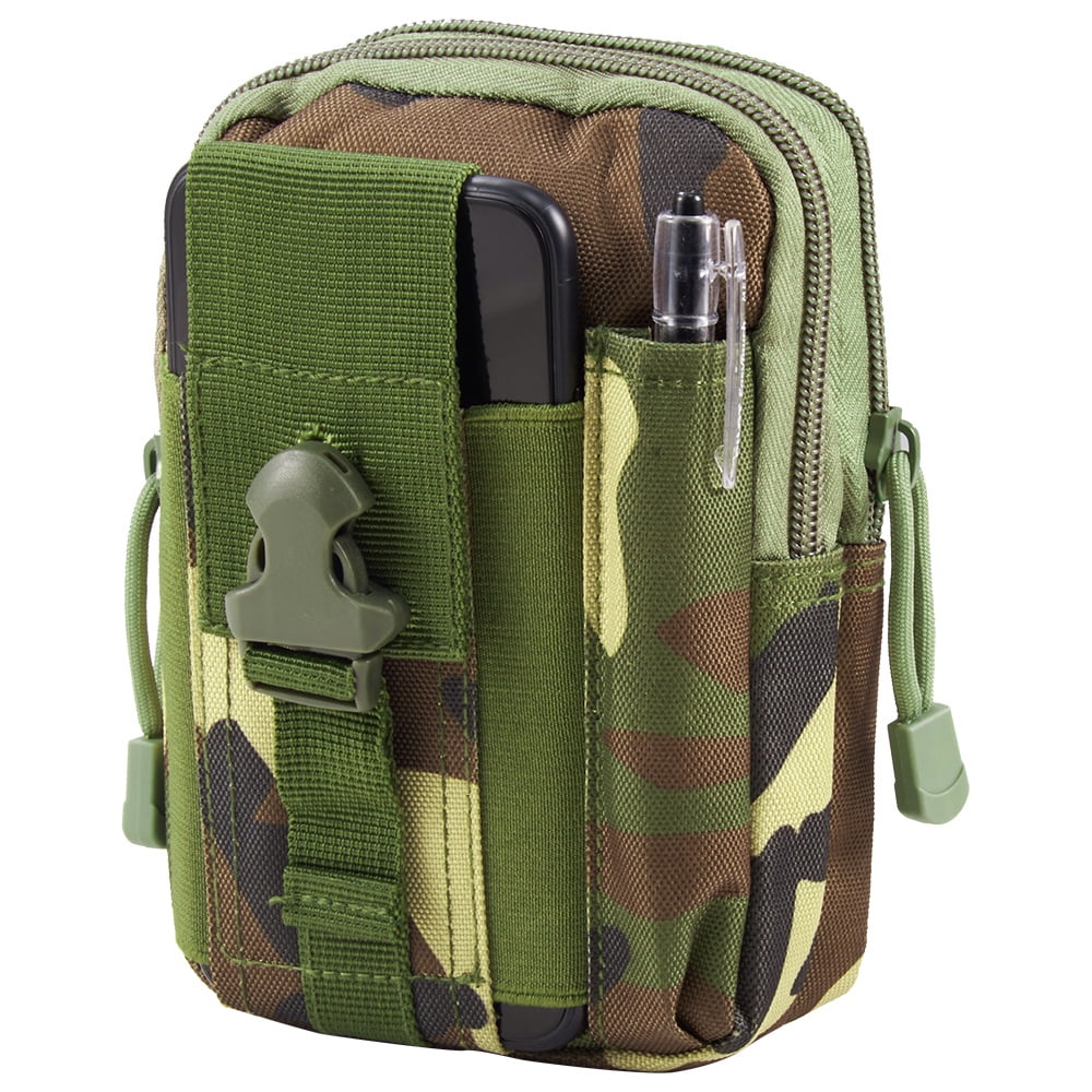 Outdoor Lightweight Molle Waist Belt Pouch Bag Utility Belt Pouch Army Green 