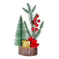 thumbnail image 1 of Potted Mini Christmas Tree PET/Wooden LED Trees Tabletop Pine Trees for Christmas Desktop Ornament  Party Decorations, 1 of 7