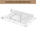 thumbnail image 5 of Pemberly Row 36" Modern Stone Vanity Top with Sink in Calacatta White, 5 of 7