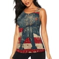 thumbnail image 1 of Fotbe Vintage American Flag Elephant Blusas Sin Mangas para Mujer – Estilo Casual, Corte Suelto, Slim-Fit, Cuello Redondo Deportivo, Tops de Verano para Gimnasio y Yoga-Large, 1 of 7