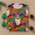 thumbnail image 6 of Long Sleeve Pullover Sweaters For Women O Neck Casual Cute Printing Knit Oversized Sweater for Fall and Winter, Christmas Snowflake Print, Cozy and Festive, Christmas Sweaters for Women ,Mint Green,S, 6 of 6
