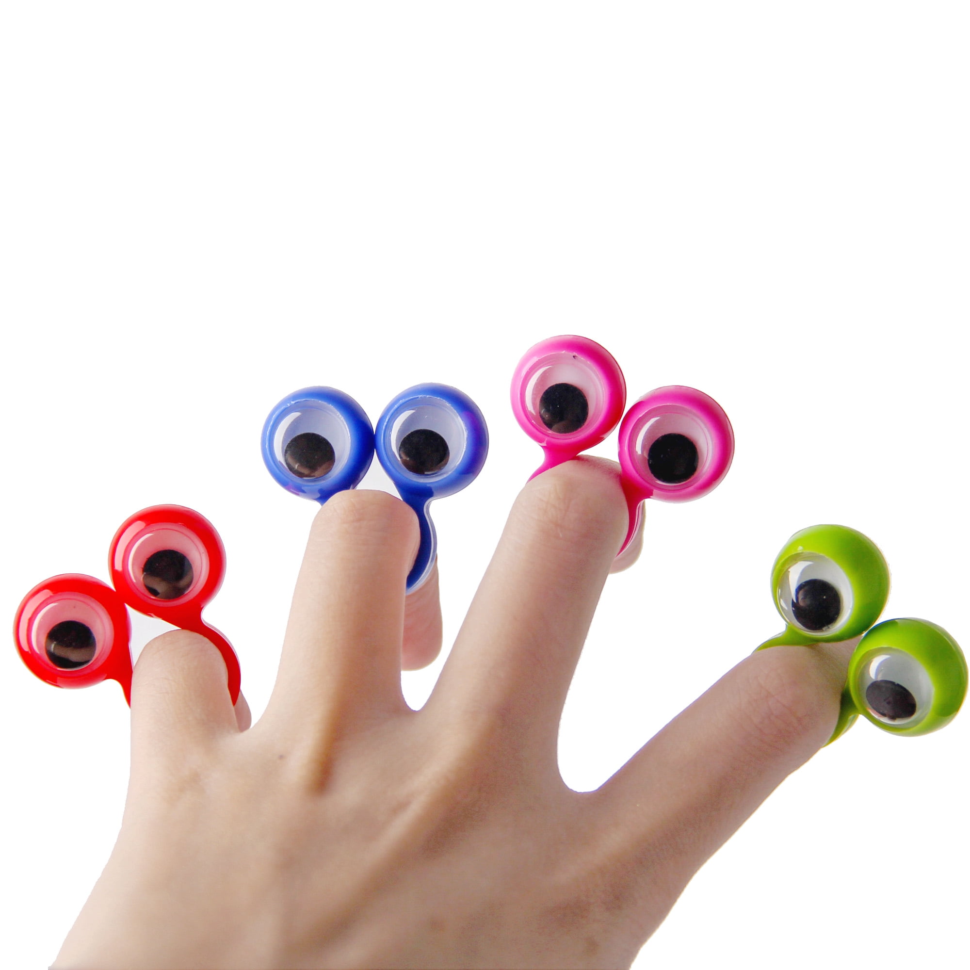 (6 pack) 8 Count, Multicolor, Googly Eye Finger Puppets, Party Favors, by Way To Celebrate