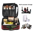 thumbnail image 5 of Makeup Train Case with Adjustable Dividers,Cosmetic Bag Portable Portability Bag Case Gifts Origami Tree, 5 of 8