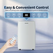 HUMSURE Portable Air Conditioners 12000 BTU Room Air Conditioning Portable for Room, 24H Timer, 5-in-1 Quiet AC Unit as Cooler Dehumidifier Fan, Remote Control Window Kit