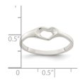 thumbnail image 6 of Auriga Fine Jewelry 925 Sterling Silver Heart Ring Size 8 for Women, 6 of 6