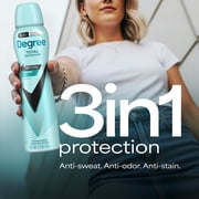 Degree UltraClear Black+White Antiperspirant Deodorant Dry Spray Anti-White Marks and Yellow Stains Pure Rain Antiperspirant for Women, 3.8 oz