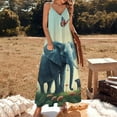 thumbnail image 2 of Colorful Elephant Flower Fine Art Sleeveless Dress Summer Dress Woman 2025, 2 of 7