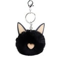 thumbnail image 2 of Momihoom Cute Cat Ears Keychain Pendant Women Key Ring Holder Pompoms Key Chains Thick Key Ring, 2 of 5