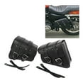thumbnail image 6 of Large Capacity Black Faux Leather Motorcycle Saddlebag, 2, 6 of 10