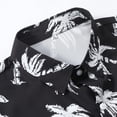 thumbnail image 7 of Stamzod Casual Shirts for Men Short Sleeve Button Up Vintage Summer Hawaiian Beach Vacation Shirts Plus Size Shirts for Men Black A L, 7 of 7