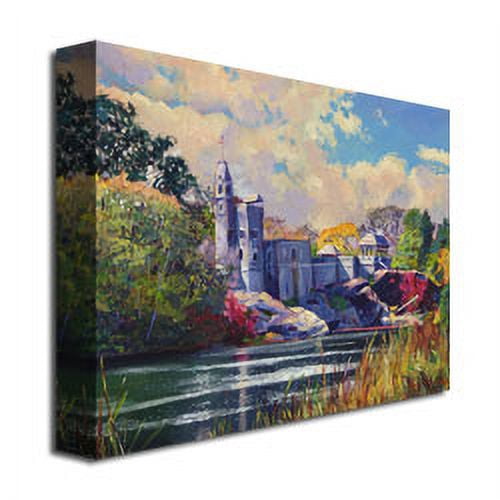 Trademark Art "Belvedere Castle Central Park" Canvas Wall Art by David Lloyd Glover