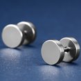 thumbnail image 2 of 1 Paire de Boucles d'Oreilles Rondes en Acier Inoxydable pour Hommes Boucles d'Oreilles Piercing Clip Mode sur Boucles d'Oreilles Bijoux pour Hommes (Couleur en Acier), 2 of 5