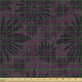thumbnail image 2 of Botanical Fabric by the Yard Upholstery, Natural Theme Darkish Floral Patterns Abstract Flower Motifs, Decorative Fabric for DIY and Home Accents, Dark Maroon Plum by Ambesonne, 2 of 5