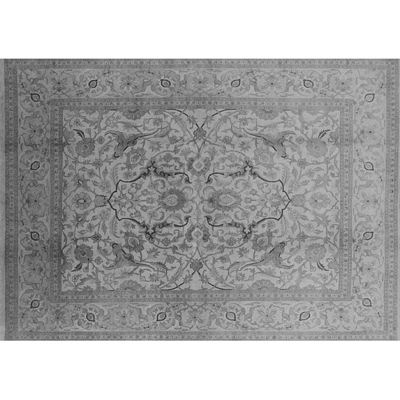 Ahgly Company Indoor Rectangle Oriental Gray Industrial Area Rugs, 7' x 10'