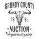 thumbnail image 2 of Grundy County Auction Vintage Inspired Concert Tee, Unisex Cotton Round Neck Tee with Graphic Printed Design, 90s Country Music, Western Boho Retro Style Tee, 2 of 7