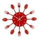 thumbnail image 2 of Reloj de pared creativo, reloj de pared, adorno artístico de Metal, reloj de Simple, reloj decorativo para la entrada del dormitorio, rojo, 2 of 9