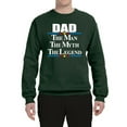 thumbnail image 2 of Wild Bobby,Dad The Man The Myth The Legend Best Daddy Father Gift, Father's Day, Unisex Crewneck Graphic Sweatshirt, Forest Green, Small, 2 of 3