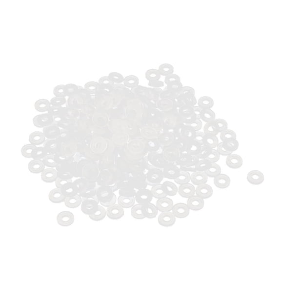 (5mmx2mmx1mm)Nylon Flat Washers Sealing Gasket for Faucet Pipe Water Hose, Clear, Pack of 200