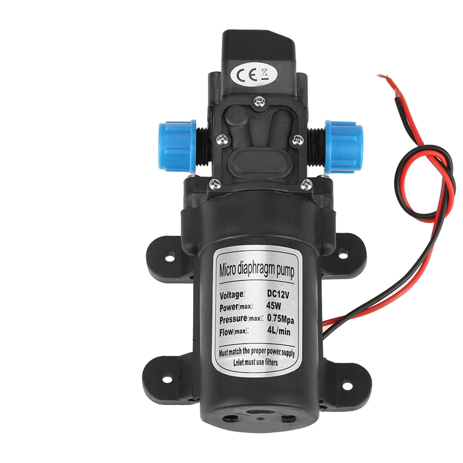 Smooth Rotation Long Lifespan Diaphragm Water Pump, Pump 12V, For Rv Camper Marine Boat