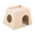 thumbnail image 1 of Bunblic Hamster Wooden House Small Animal Sleeping Nest Rutin Chicken Breeding Box Small Pets Habitat Hideout for Mouse Rutin Chicken A, 1 of 7