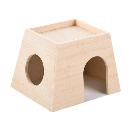 Bothyi Hamster Wooden House Mice Rat Habitat for Rutin Chicken Chinchillas Sleeping Style A