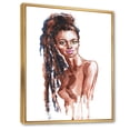 thumbnail image 3 of Designart 'Portrait of Afro American Woman VIII' Modern Framed Canvas Wall Art Print, 3 of 5
