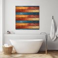 thumbnail image 3 of Farmhouse Orange Blue Yellow Wall Art Painting on Canvas, Vintage Wood Country Canvas Art Home Prints Wall Art Framed Modern Artwork for Living Room Bedroom Wall Decor 12x12in, 3 of 9