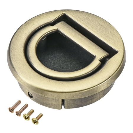 40.5x11mm Flush Pull Ring Handle Zinc Alloy Bronze Tone