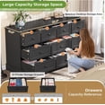thumbnail image 5 of Black Dresser for Bedroom 10 Drawers Double Dresser with Charging Station, Farmhouse Chest of Drawers Storage Tower Organizer for Living Room Closet, 5 of 9