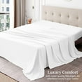 thumbnail image 3 of 1200 Thread Count 100% Egyptian Cotton 3-Piece Flat Sheet (1 Flat + 2 Pillow Covers) Size Full XL Color White Solid, 3 of 5