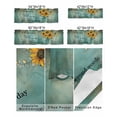 thumbnail image 2 of Window Valance Rod Pocket Short Curtain Panel Yellow Sunflower Vase Retro Teal Valances for Kitchen Windows,Watercolor Flowers Live Quotes Curtain Valance Drapes for Bedroom Bathroom 54x18in, 2 of 8