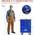thumbnail image 2 of 5-Drawer Rolling Tool Chest with Stainless Steel Countertop,Tool Chest with Secure Locking System,Mobile Storage Tool Cabinet with 360°Wheels and Padded Feet,for Home,Garage (Blue), 2 of 18