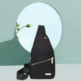 thumbnail image 3 of UYYX Gym Bag Ladies Sport Walking Crossbody Chest Bag Soft Stitch Multi Storage Sling Bag（Black）, 3 of 5