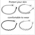thumbnail image 3 of 10 Pack Metal Hair Bands for Men Women Unisex Black Metal Headband Hair Hoop Spring Wavy Hairband Sports Outdoors Headbands Headwear Accessories, 3 of 4
