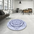 thumbnail image 4 of Ahgly Company Machine Washable Indoor Rectangle Transitional Lavender Blue Area Rugs, 2' x 3', 4 of 7
