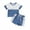Blue, variant on Musuos Baby Boys Summer Shorts Sets 3 6 12 18 24Months Short Sleeve Contrast Color Tops and Drawstring Shorts Sets Casual Clothes