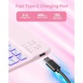 thumbnail image 3 of 7 Rainbow Backlight Rechargeable Detachable Keyboard Kit with Silent Mouse, 360 Swivel Magnetic Stand Case & Pencil Holder for iPad Air 4/5/6/7 10.9/11 M Series,Pink, 3 of 9