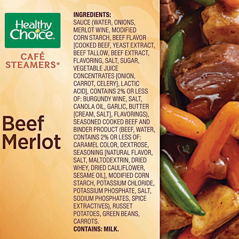 Healthy Choice Cafe Steamers Beef Merlot 9.5oz (PACK OF 8)