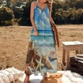 thumbnail image 2 of Beach Seashell Starfish Sleeveless Dress Woman Fashion Long Dresses Women's Summer Suit Dress Summer 2025 Women, 2 of 7