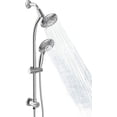 thumbnail image 6 of Handheld Showerhead & Rain Shower Combo for Easy Reach, 27.5" Drill-free Stainless Steel Slide Bar, 5”of 5-setting Handheld Shower and Showerhead, with 5ft Hose, 6 of 7