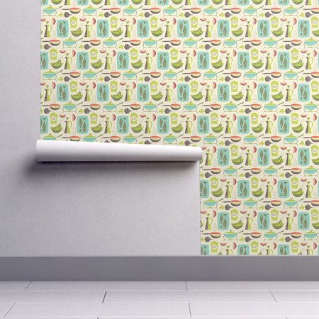 Wallpaper Roll Mid Century Modern Kitchen Vintage Mod  